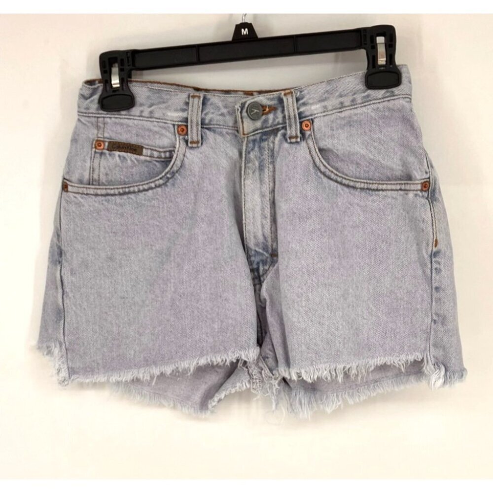 Vintage Calvin Klein Cutoff Jean Shorts Light Wash Size 3 Made in USA